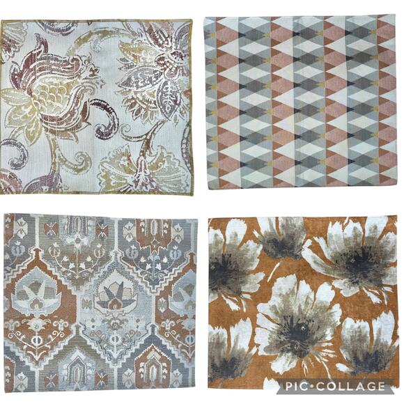Upholstery Fabric squares 18” x 20” A warm earthy toned palette multi patterns - Picture 5 of 13